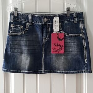 Distressed Denim Skirt ROCK and ROLL COWGIRL (30)